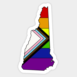 Progress pride flag - New Hampshire Sticker